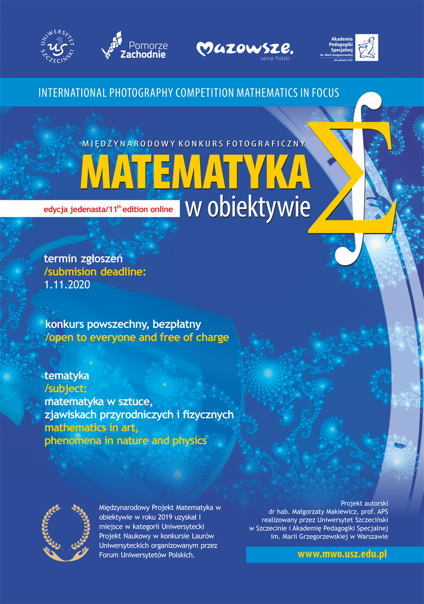 plakat konkursu matematyka w obiektywie