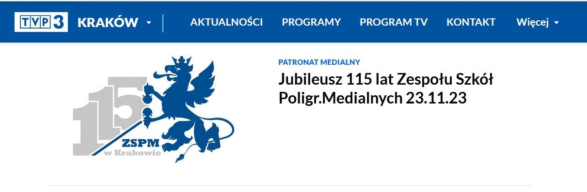 Jubileusz Poligrafika w TVP3